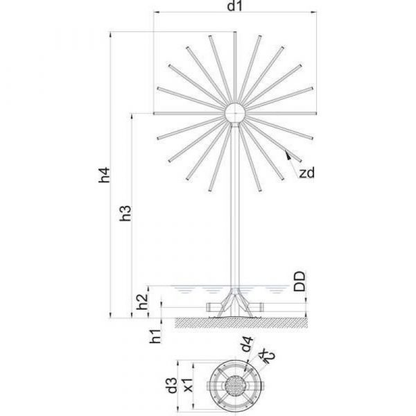 Фонтанная насадка OASE полусфера Water hemisphere 1200