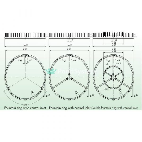 Фонтанное кольцо Fountain ring 2000/72/4