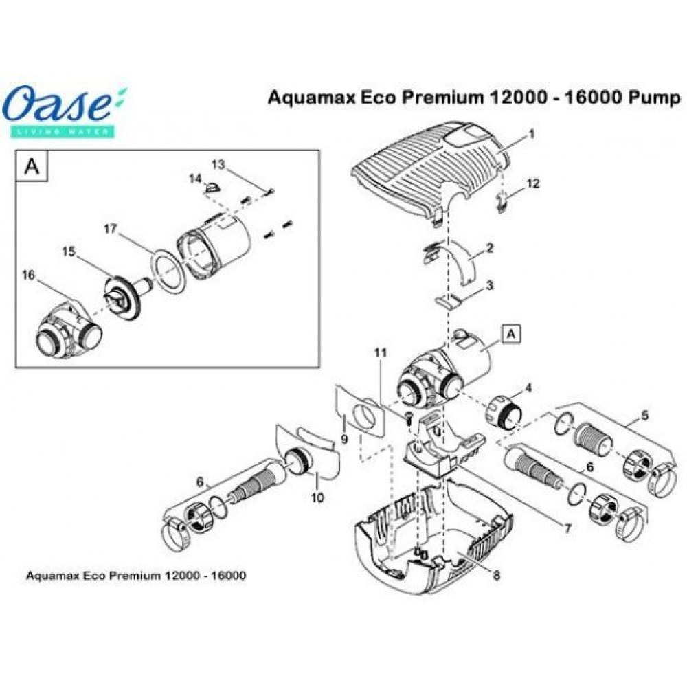 Насос для водопадов AquaMax Eco Premium 6000 / 12 В Насос для водопадов AquaMax Eco Premium 6000 / 12 В