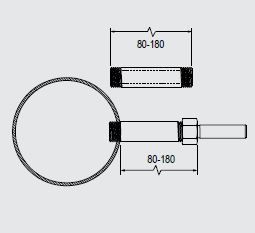 Smooth bore nozzle extension 80 mm 1/2